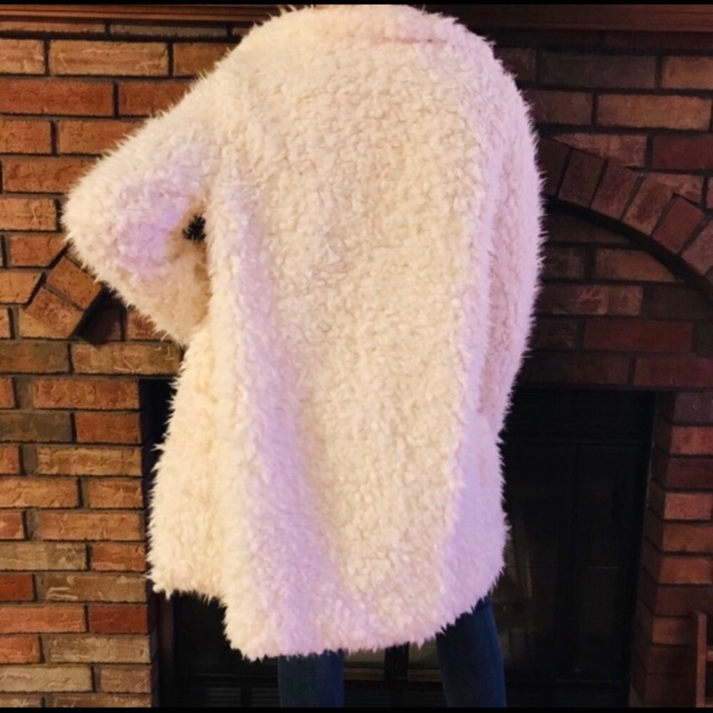 Ivory Teddy Bear Coat - Picture 6 of 12